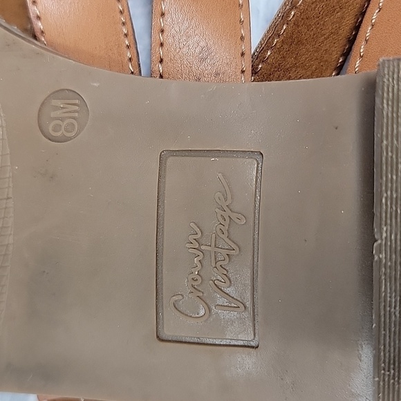 Crown Vintage | Remy Strappy Tan Gladiator Sandals Size 8 - Picture 7 of 7